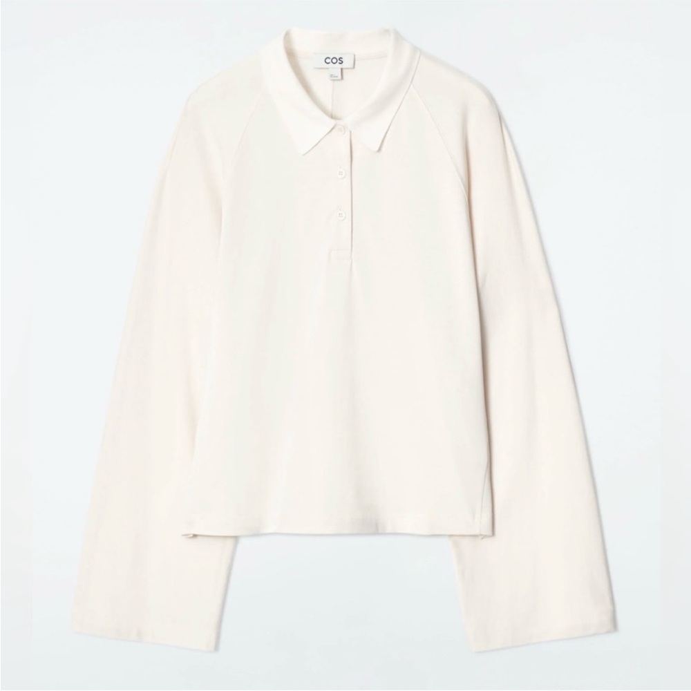 COS Cream Polo Rugby Shirt, Size L